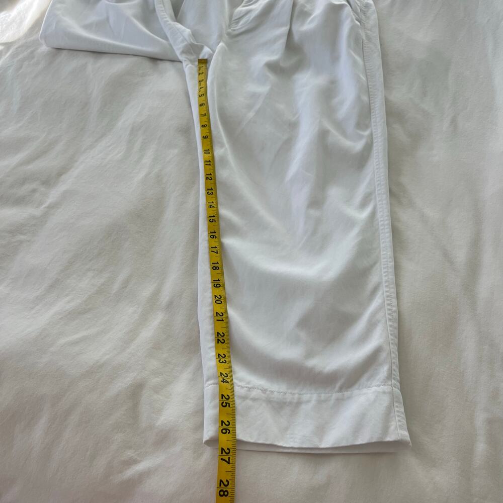 Everlane White High-Rise Pleated Trousers - Picture 8 of 11